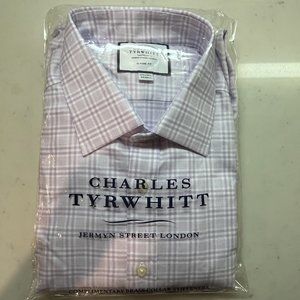 Charles Tyrwhitt Mens Cotton Shirt Long Sleeve fall/winter weight NWT.